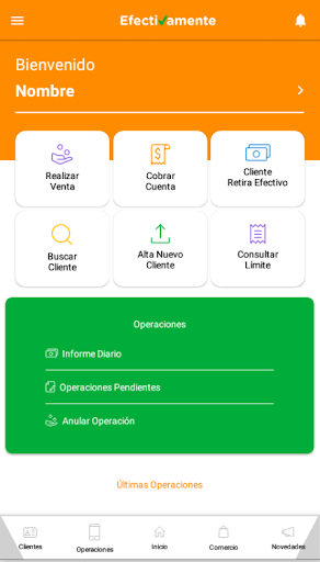 Android application Efectivamente Comercio screenshort