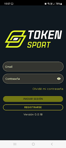Android application Token Sport screenshort