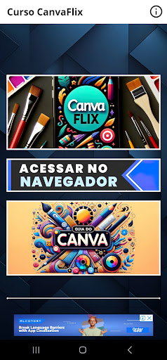 Android application Criação de Conteúdo Visual screenshort