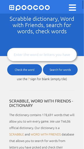 Android application Scrabble, Word with Friends di screenshort