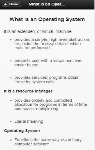 Operating system Screen 2