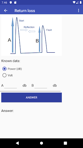 Coax Calculator Screen 2