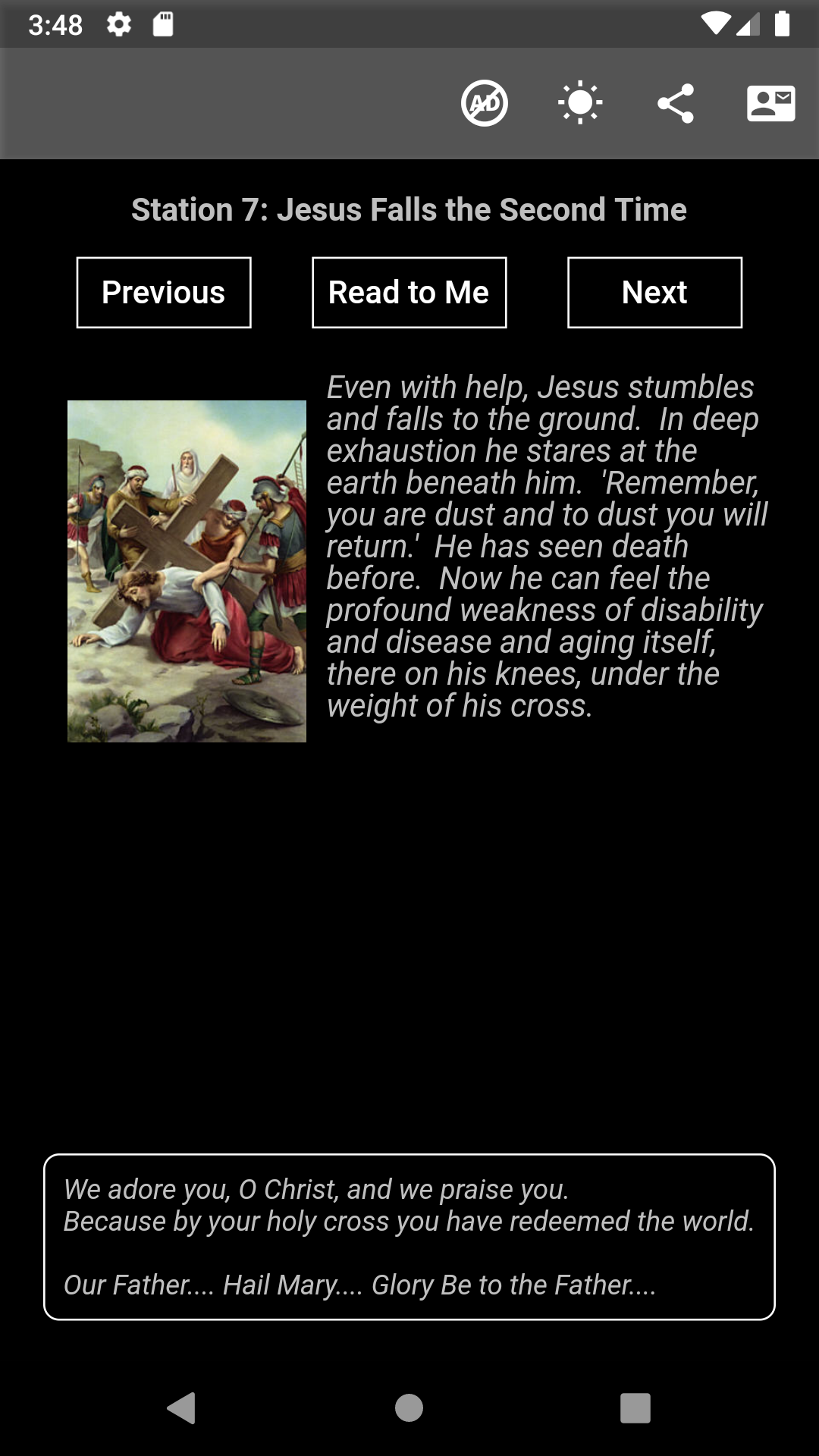Android application Stations of the Cross screenshort
