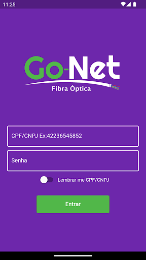 Android application GO-NET FIBRA screenshort