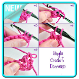 How to crochet step by step icon