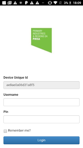Android application PIRSA Safety Link screenshort