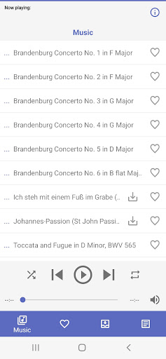 Android application Johann Sebastian Bach Music screenshort