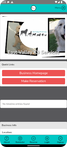 Android application East Valley K9 Services screenshort