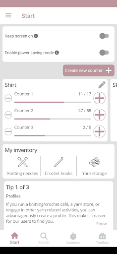 Android application Yarn Assistant screenshort