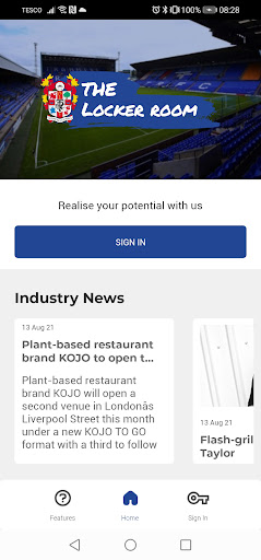 Android application The Locker Room screenshort