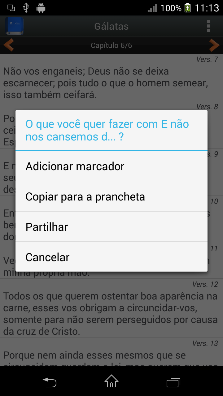 Android application Bíblia em Português Almeida screenshort