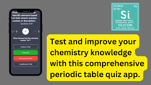 Android application Periodic Table Chemistry Quiz screenshort