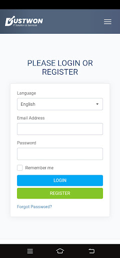 Android application Dustwon Technology Client screenshort