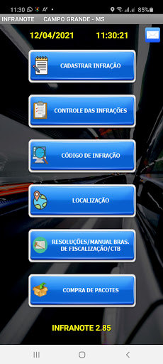 Android application INFRANOTE - TRÂNSITO screenshort