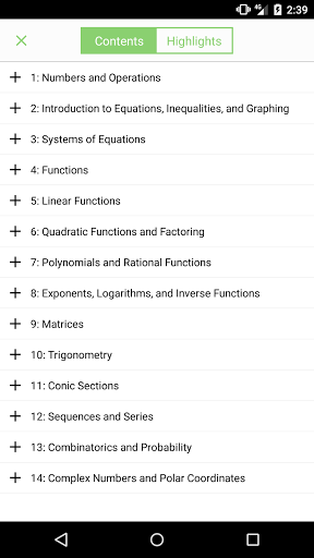 Study Algebra Screen 2