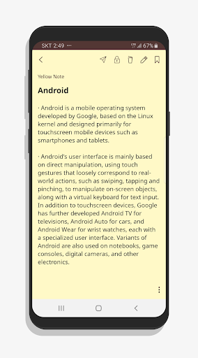 Screenshot of YellowNote - Notepad, Notes
