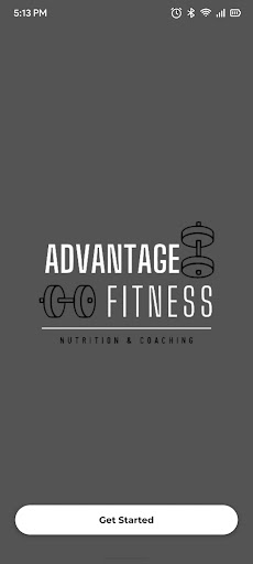 Android application Advantage Fitness screenshort