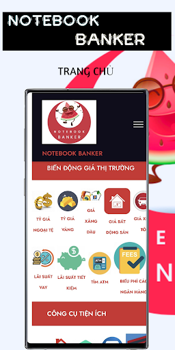 Android application NOTEBOOK BANKER screenshort