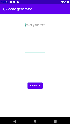 Android application QR code generator screenshort