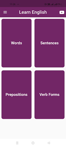 Android application Learn English Through Telugu screenshort