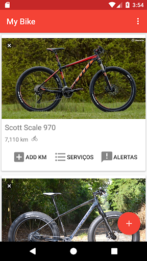 Android application My Bike - Gerenciador de bikes screenshort