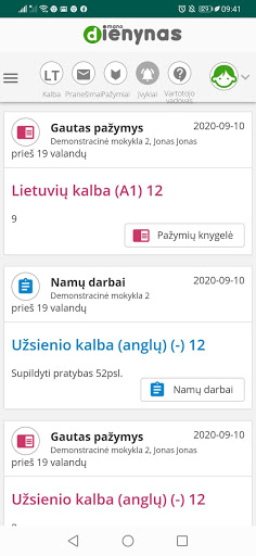 Mano Dienynas Screen 2
