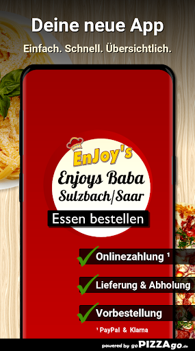 Android application Enjoys Baba Pizza Haus Sulzbac screenshort