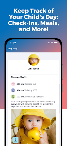 Android application Childminding - ParentApp screenshort