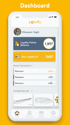 Android application Somfy Rewards screenshort