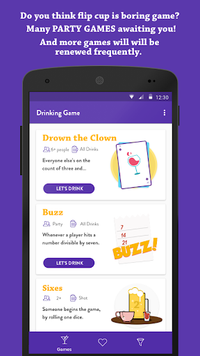 Android application Drinking Games screenshort