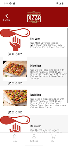 Screenshot of The Original Pizza Place