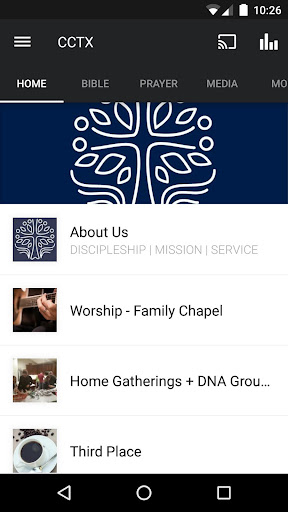 Android application Cypress Chapel screenshort