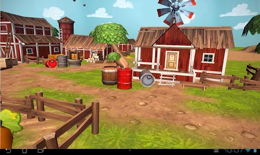 Schermata di sfondo animato 3D di Cartoon Farm