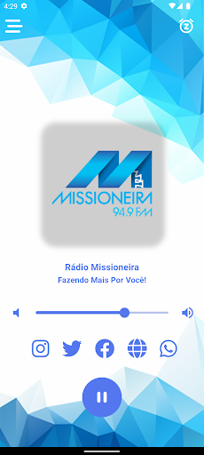Android application Rádio Missioneira screenshort