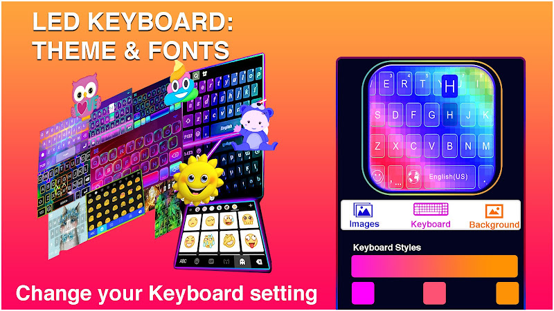 LED Keyboard themes & stickers - Latest version for Android - Download APK