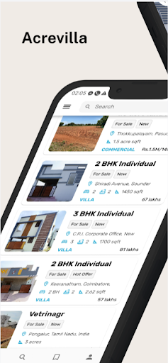 Android application AcreVilla screenshort
