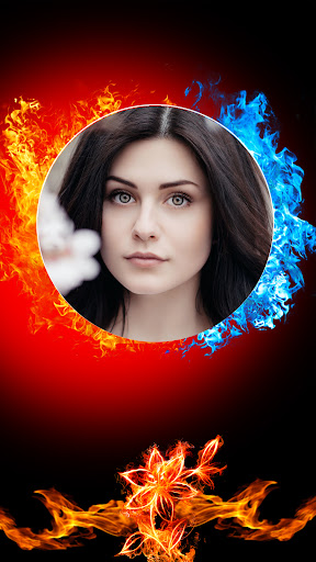 Fire Text Love Photo Frames Screen 2