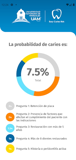 Android application Easy Caries Risk screenshort