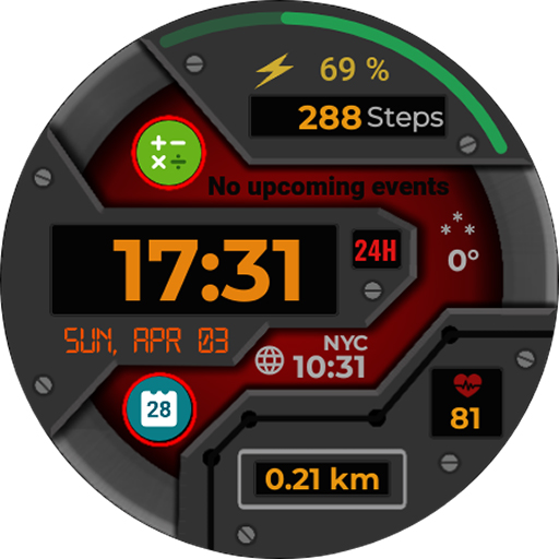 NB013 Digital watch face Download on Windows