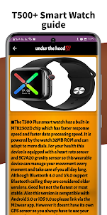 T500+ Smart Watch guide