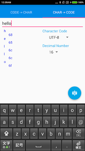 Character Code Conversion Screen 2