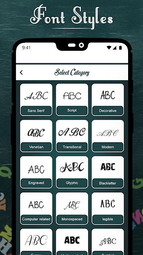 Font Styles Screen 3