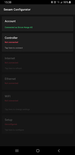 Sesam Setup Screen 2
