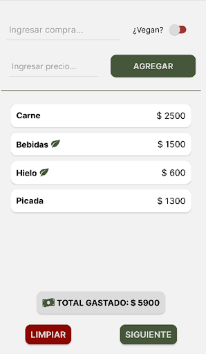 Android application Vegan Split screenshort