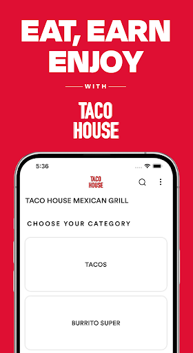Android application Taco House screenshort