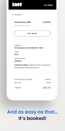 Android application Buff Wash screenshort
