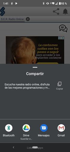 S.E.R. Radio Online Screen 2