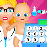 baby hospital cash register game icon