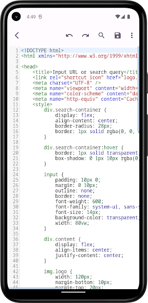 Web Browser & Editor capturas de pantalla