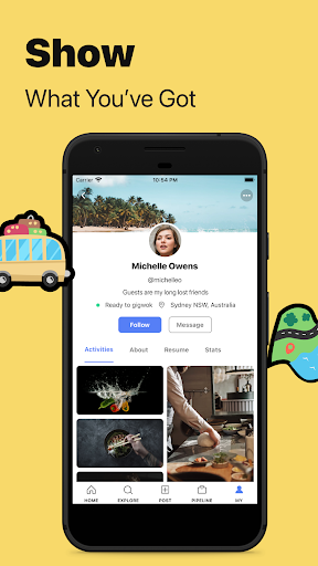 Android application Gigwok screenshort